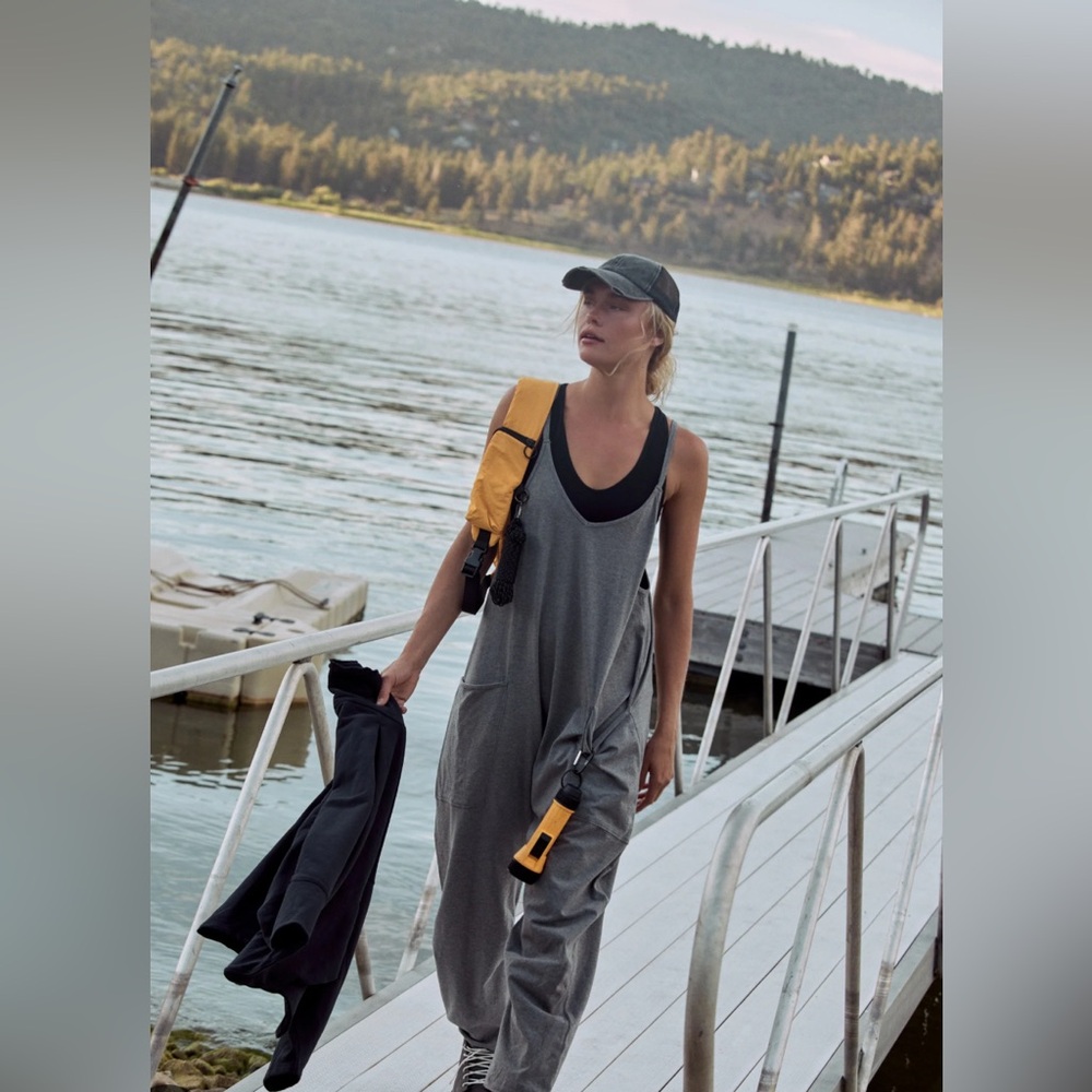Free People: Hot Shot Onesie Charcoal Heather🩶